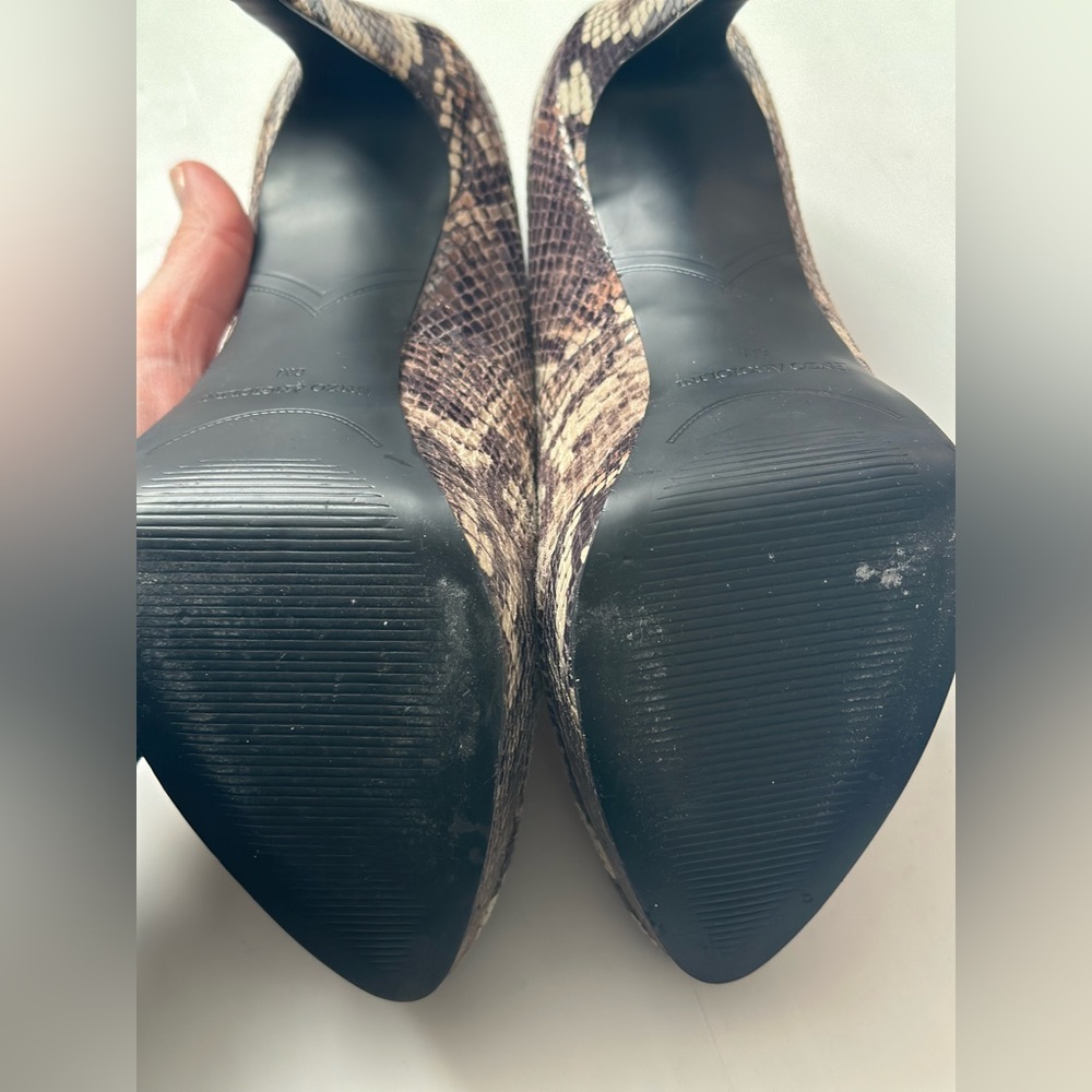 Stunning Platform Snakeskin Python Heels With Pla… - image 6